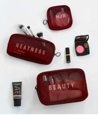 China Fashion Make Up Bag Low Cost Cosmetic Case Makeup For Women Organizer Beauty Logo Designer Wholesale With Travel Polyester Bags for sale