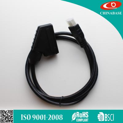 China Cheap multimedia 21pin gold plating 4K 1.4 scart cable to hdmi oem for sale