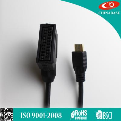 China High end multimedia M/M female/male hdmi scart adapter cable for sale