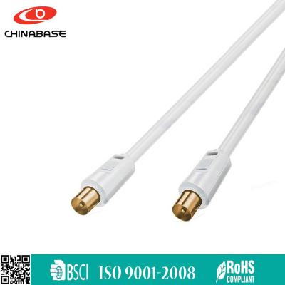 China WeiB HDTV 110dB Koax Stecker multimedia TV Antennenkabel 5m - Koax Kupplung 4fach geschirmt vergoldet for sale