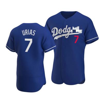 China Custom American Cheap Wholesale Antibacterial Quilted Urias Baseball Team Los Angeles Dodgers #7 Tank Top Baseball Tank Top for sale