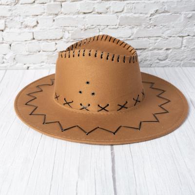 China Wholesale Durable Comfortable Unisex Simple Custom Logo Cowboy Hats Colored Leather Texas Western Cowboy Hat Cheapers for sale