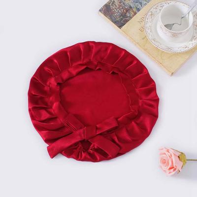 China Sweet Soft Feeling Supplies Wholesale Cowls and Satin Hair Wraps Custom Designer Baby Bonnets Silk for Women Mom Cowl Hats for sale