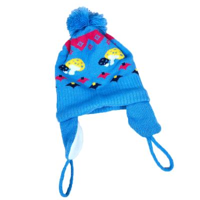 China JOINT Costom Kids Knitted Beanie Hat Winter Hats For Women Knitting Pompom Knitted Hat for sale