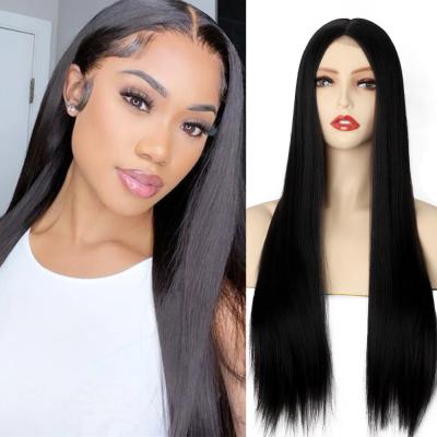 China Silky Straight Wave Wigs Wholesale Display Lace Long Front Wigs For Black Women 360 Brazilian Full Pre Plucked Wigs for sale