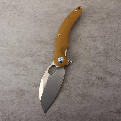 China Unique Design Shape OEM ODM D2 Blade Camping Knife Countersunk Handle Outdoor Folding Knife Group of Ten for sale