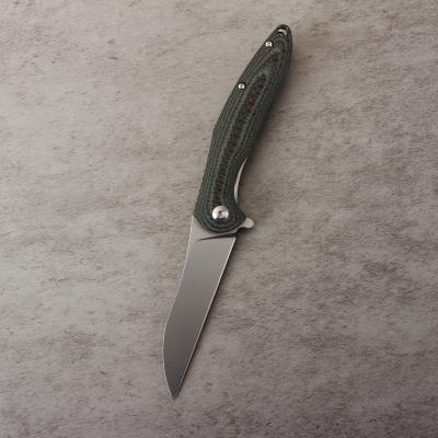 China High Grade Lightweight Wharncliffe 14C28 Blade Contoured Carbon G-10 Handle EDC Folding Pocket Knife for sale