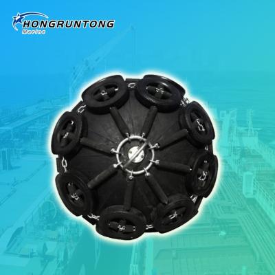 China Durable Cheap Yokohama Fender BV Certificate Net ISO 17357 Yokohama Marine Fender Tire Chain 80kPa for sale