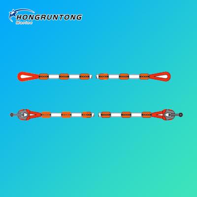 China High Energy Durable Absorption Double Braided Single Rope Mooring Hawsers Lines For Sole Mooring for sale