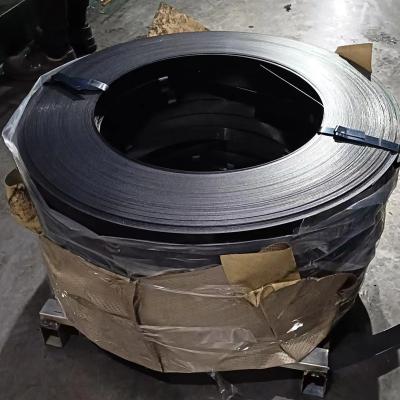 China Machine Packing Good Quality Steel Ribbon Blue Color Coated Pack Paint Metal Coil Black Strapping Steel Clip for sale