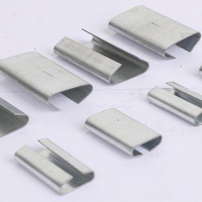 China Machine Packing Semi-open Type Buckles Galvanized Steel Strapping Galvanized Steel Strapping For Packing Metal Buckles Packing Clip GA for sale