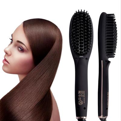 China Compact LCD Show Fast Ceramic Hair Straightening Brush Hair Straightener Brush for sale