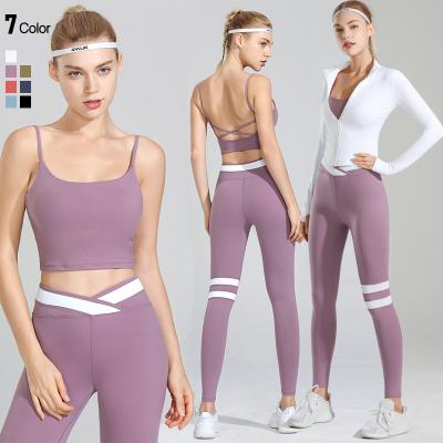 China Women's Sportswear Yoga Set Breathable Workout Clothes Soft Sports Gym Wear Legging Fitness Seamless Bra for sale