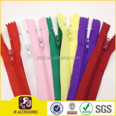 China Automatic lock plugged zipper for pants garment accessory nylon zipper china factory for sale