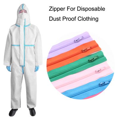 China #3 Sustainable Disposable Colorful Wholesale Nylon Clothing Dustproof Zipper for sale