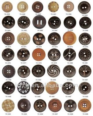 China Sustainable Engraved Wooden Customize Buttons Wholesale for sale