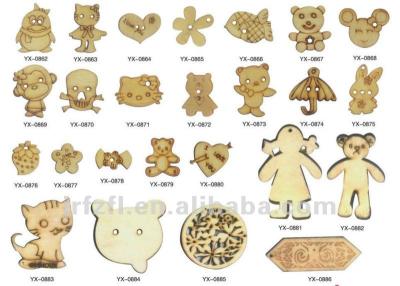 China Viable Animal Shaped Wooden Buttons for sale