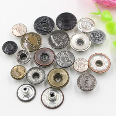 China Zinc Alloy Screw Jean Button Wholesale Dry Cleaning Goods for sale