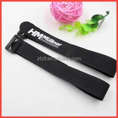 China Viable Custom Logo Printed Adjustable Hook And Loop Fishing Rod Holder Strap for sale