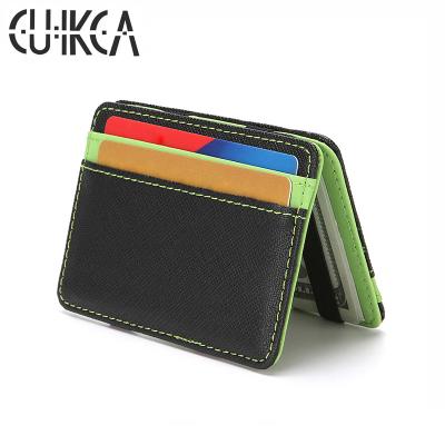 China CUIKCA Fashion Men's Wallet Minimalist Wallet Magic Wallet With Elastic Ties Men's Money Clip Business Card Holders for sale