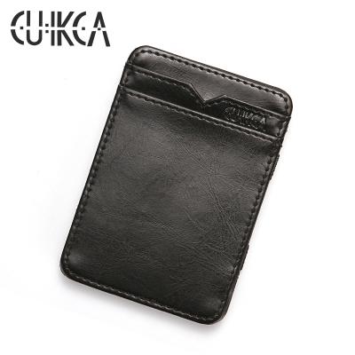 China Magic Flip CUIKCA Credit Card Holder Elastic Wallet Gift Cases Customized Logo Style Packing Pattern Letter for sale