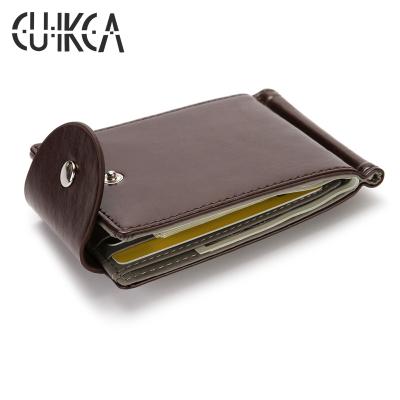 China CUIKCA Zipper Wallet Travel Leather For Men Fashion Black Business Customized Logo Style Time Feger Pattern Color for sale