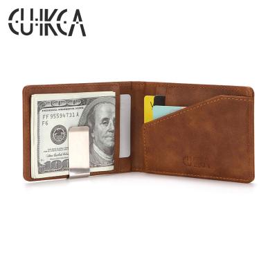 China CUIKCA Fashion Mens Wallet Designer Wallets Famous Brands Wallets Famous Brands Card Holder Stainless Steel Silver Clip for sale