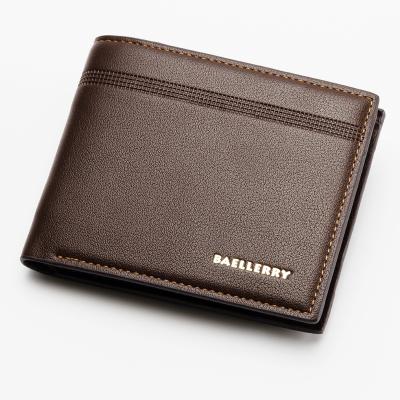 China 2022 New Fashion Men's High Quality Brand PU Leather Wallet Business Casual Wear Waterproof Short Leather Wallet For Men for sale