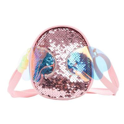 China New fashion cute kids bag cartoon style girls handbag star shoulder purse pu sequins shinning bags for kids for sale