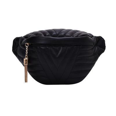 China Fashion Fashion Leather Waist Bags Women Travel Fanny Chest Pack Small Ladies Leather Shoulder Bag For Women for sale