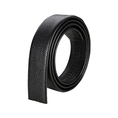 China No Buckle Men's Automatic Buckle Genuine Leather Belt Wear Resistant Straps Without Buckle High Quality Male Belt for sale