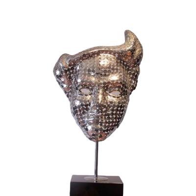 China Global Stainless Steel Figural Sculpture, Art Craft Face Sculpture for Office Decor for sale