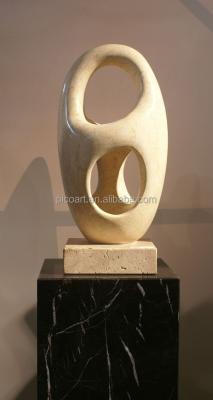 China Western Modern Hand Carved Marble Stone Statue Abstract Design Stone Sculpture for sale