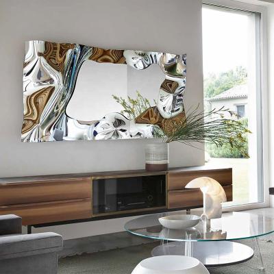 China Modern Handmade Polished Europe Stainless Steel Mirrors For Wall Art Decoration for sale