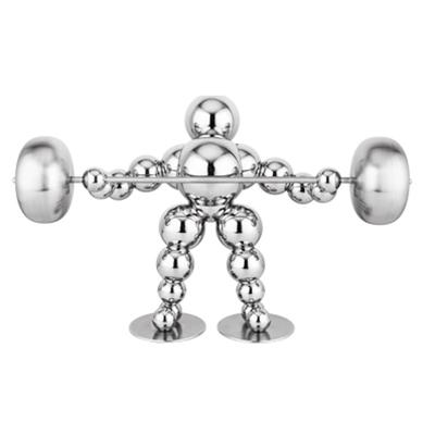 China China Style 304 Modern Stainless Balls Weightlifting Sport Man Sculpture for sale