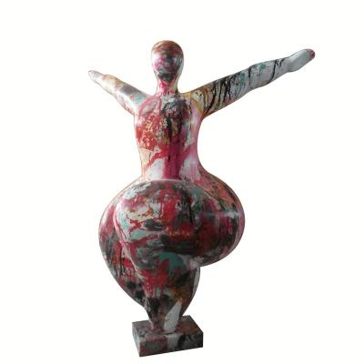 China FAT large size statue in fiberglass global urban special creative sexy lady painting sculpture lady for sale