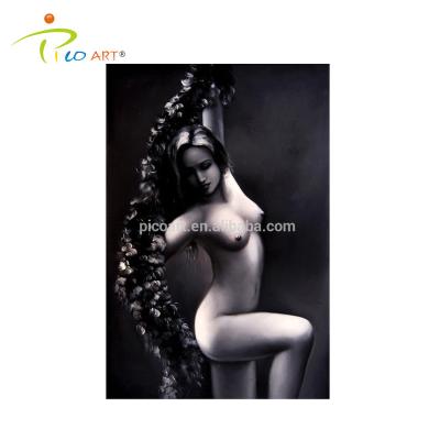 China Realistic 100% Handmade Nude Lady Oil Painting On Canvas for sale