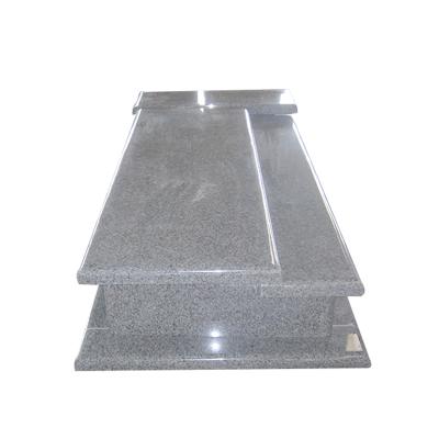 China G650 Traditional Double Gray Granite Tombstones for Poland and Hungary Market à venda