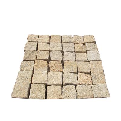 China Traditional G682 Granite Pavers Driveway Paver Rustic Yellow Paving Stone for sale