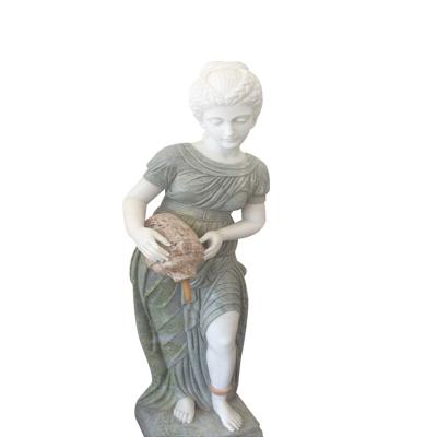 China Women Statue Purely Hand Made Natural Marble Stone for sale