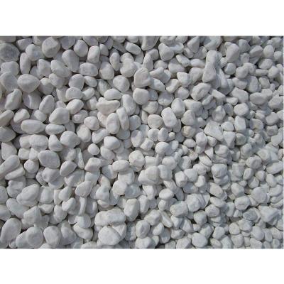 China Modern Snow White Tumbled Finish Pebble Stone Diameter 3-5 Mm for sale