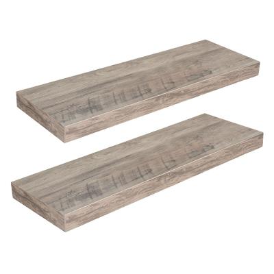 China HOOBRO Floating Stocked Wall Shelf Set of 2 with Brackets, for Bathroom Bedroom Toilet Kitchen Desk for sale