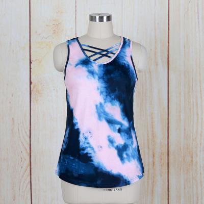 China Anti-pilling Sublimation Polyester Tank Tops Colored Criss-Cross Tank Top Manufacturer Directly for sale