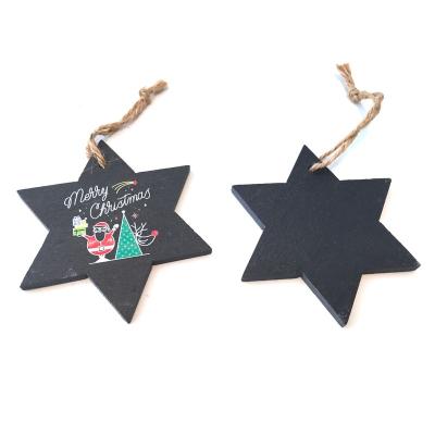 China Handmade Slate Star Shape Christmas Tree Decoration Hanging Ornament Slate Maker for sale