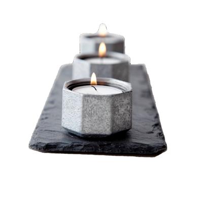 China Sustainable Products Slate Candle Holder Slate Top Tier Tray For Candles for sale