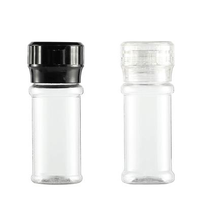 China Viable Plastic Grinder Bottle 80Ml, 2021 Popular Sales Bottles Plastic Grinder Travel Salt Pepper Grinder 100Ml Salt Black for sale