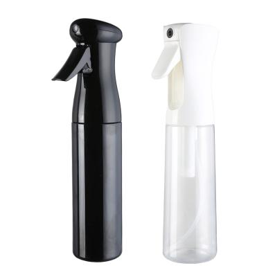 China Cosmetic Water Bottle with Pump, Hair Salon Plastic Continuous Spray Bottle, 200ml 300ml Refillable Fine Mist Empty Trigger Squirt Bottle for sale