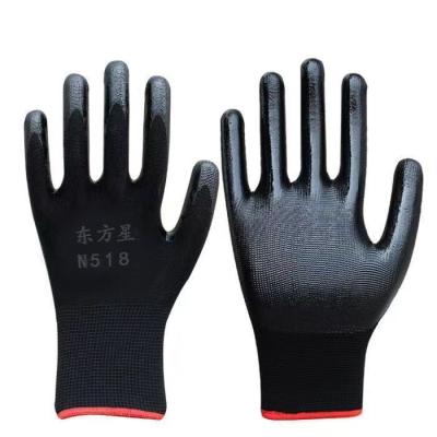 China Wear-resistant gloves for work maintenance construction sites wear-resistant non-slip nitrile-coated nylon gloves for sale