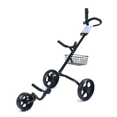 China Foldable Golf Trolley Direct Three Wheel Golf Trolley Golf Iron Factory Supply Storage Trolley Cart for sale