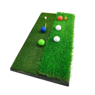 China Eva grass golf single-grass+simulation/double-grass mat, swing mat, indoor practice mat for sale